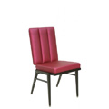 Stacking Steel Side Chair with Vertical Channel Inside Back and Square Tapered Leg CF5504 