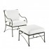 Sheffield Wrought Iron Lounge Chair with Cushions