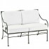 Sheffield Wrought Iron Loveseat with Cushions