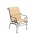 Terrace Wrought Iron Padded Sling Arm Chair
