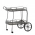 Wrought Iron Restaurant Shelving Planters Tea Cart - Mesh Top with Removable Serving Tray