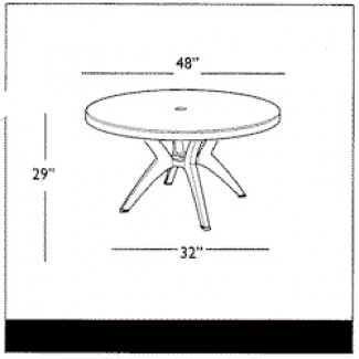 48" Round Molded Melamine Table Top 4