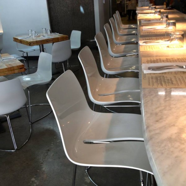 Resin Restaurant Bar Stools and Side Chairs