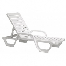 grosfillex bahia chaise lounge -- white frame