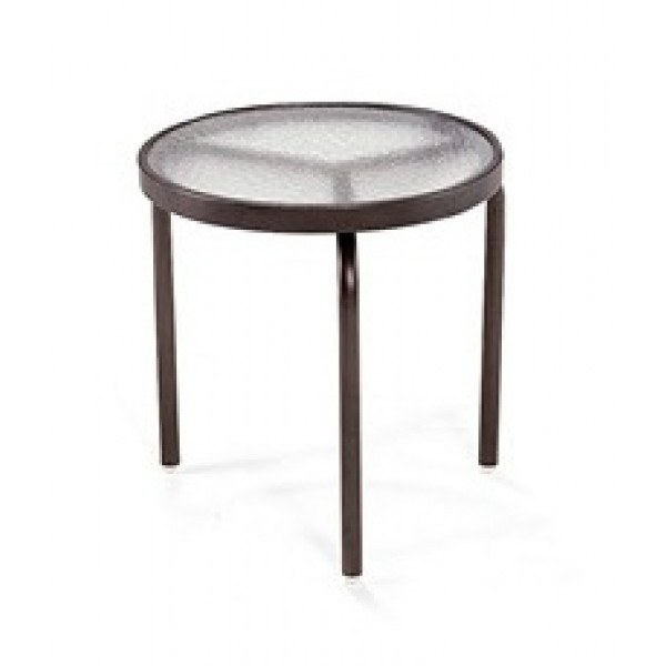 18" Round Acrylic Top Side Table