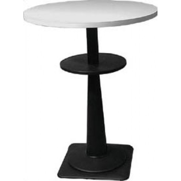 24" Round Marzio Black Leg Bar Table