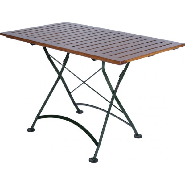 32" x 72" Rectangular Table with Wood Slat Top
