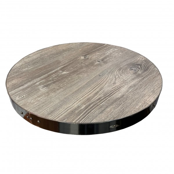 Industrial Metal Edge 42 Round, Round Table Tops