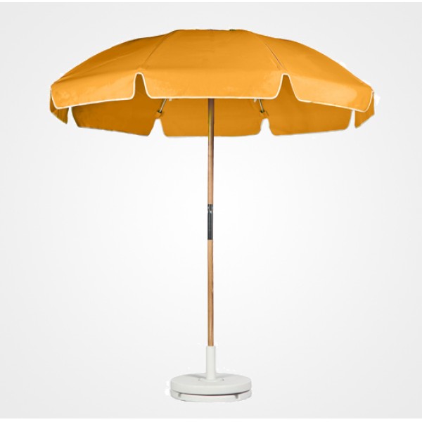 6-5 Foot Fiberglass Frame-Ash Wood Umbrella With Valance 6 Panel
