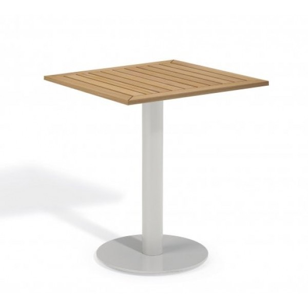 Aluminum And Wood Composite Restaurant Dining Tables Carrillo 24" Square Bistro Table - Tekwood Natural