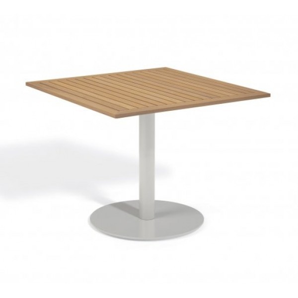 Aluminum And Wood Composite Restaurant Dining Tables Carrillo 36" Square Bistro Table - Tekwood Natural