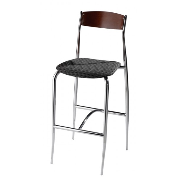 Bar Stool with Upholstered Seat with Wood Back 189UPS 