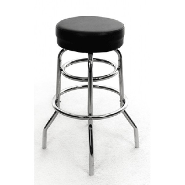 Button Top Bar Stool with Double Rung Chrome Frame SL2129 