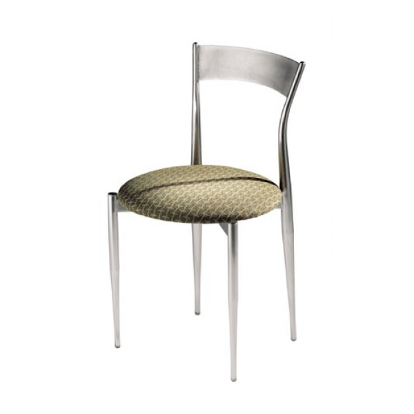 Caf&eacute Twist Side Chair with Metal Back and Upholstered Seat 193 
