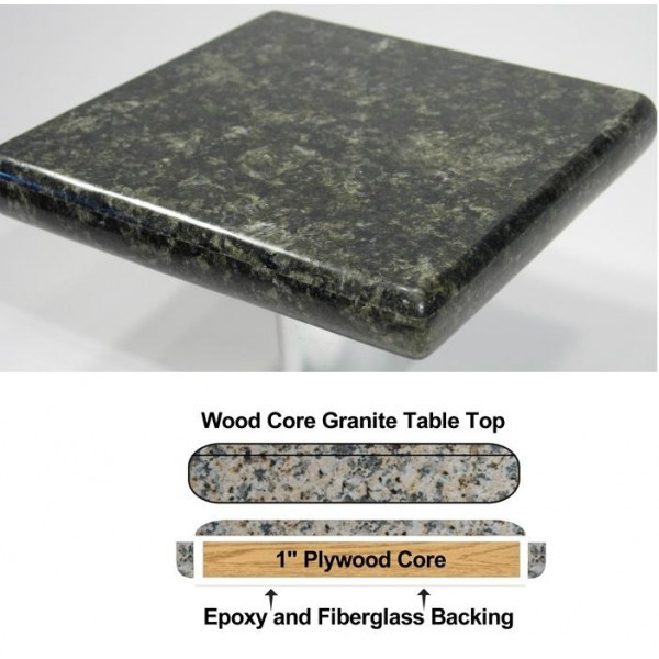 Commercial Restaurant Table Tops 24" x 30" Rectangular Standard Granite Table Top