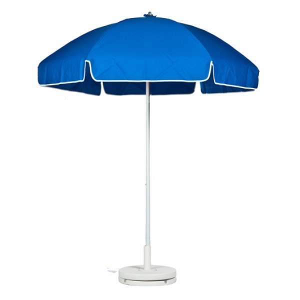 Commercial Restaurant Umbrellas 6-5 Foot Fiberglass Lifeguard Umbrella With Valance And Aluminum Pole
