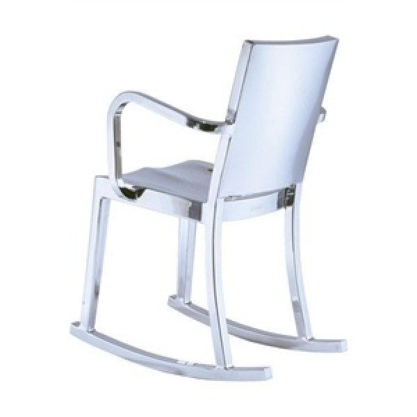 Eco Friendly Indoor Restaurant Furniture Hudson Aluminum Rocking Chair with Arms