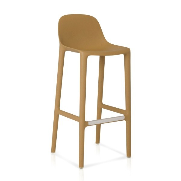Eco Friendly Outdoor Restaurant Breakroom Chairs Emeco Broom 30 Barstool - Natural