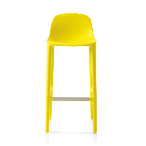 Eco Friendly Outdoor Restaurant Breakroom Chairs Emeco Broom 30 Barstool - Yellow
