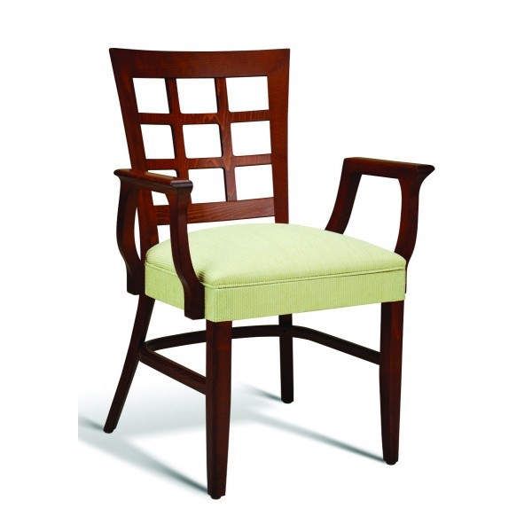 Eco Friendly Restaurant Beech Solid Wood Arm Chair CC117 Series