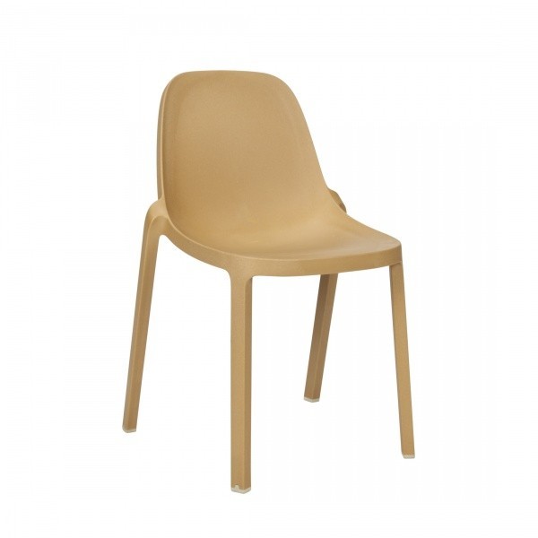 Eco Friendly Restaurant Breakroom Chairs Broom Recycled Chair - Natural