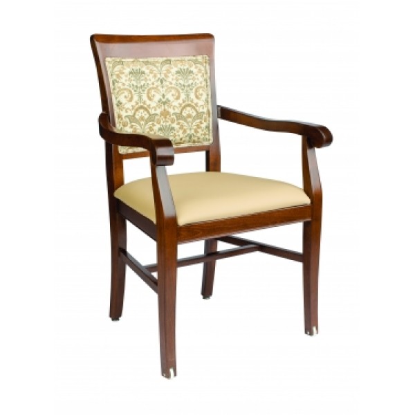 European Beech Solid Wood Restaurant Chairs Holsag Remy Arm Chair