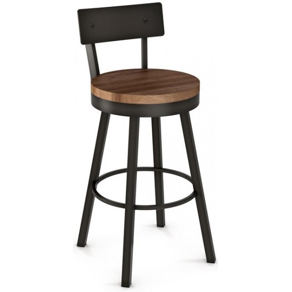 Restaurant Furniture Lauren Bar Stool, Metal Swivel Bar Stools With Wood Seat