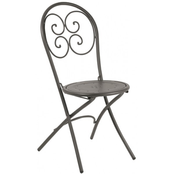 Italian Wrought Iron Restaurant Chairs Pigalle Folding Side Chair