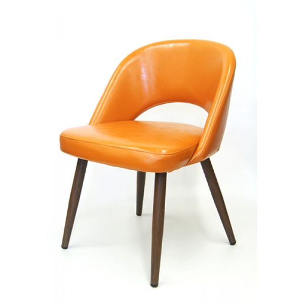 Mid Century Modern Restaurant Furniture, Modern Orange Dining Chairs