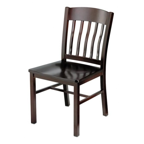 Side Chair with Steel Frame and Wood Seat 981 