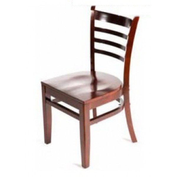 Solid Wood Ladder Back Dining Chairs - Mahogany WC101-MH