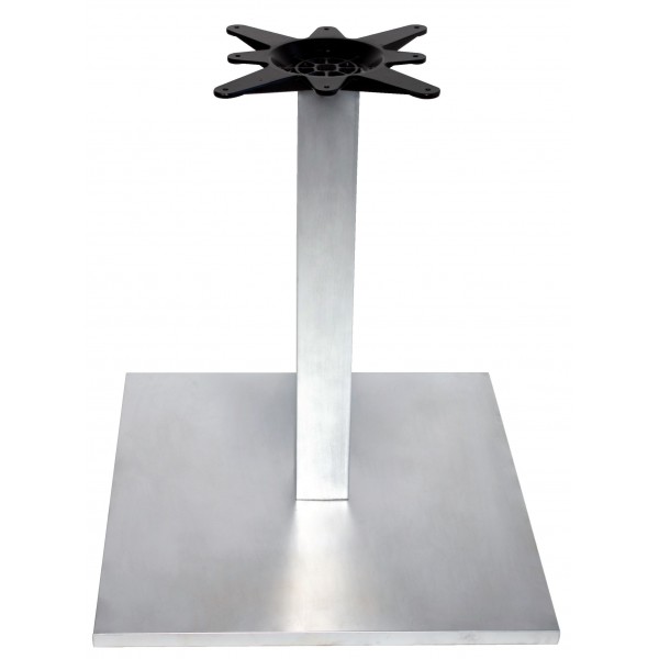 Commercial Restaurant Table Bases 18" x 28" Rectangular Table Base Expectation Series - Satin Silver