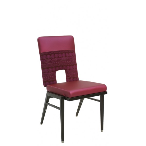 Stacking Steel Side Chair with Two-Tone Back and Square Tapered Leg CF5505-TT  
