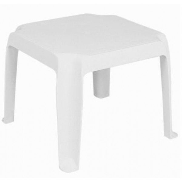Sunray 16" Square Resin Stacking Side Table - White