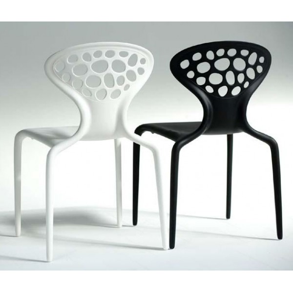Supernatural Stacking Resin Side Chair - Perforated