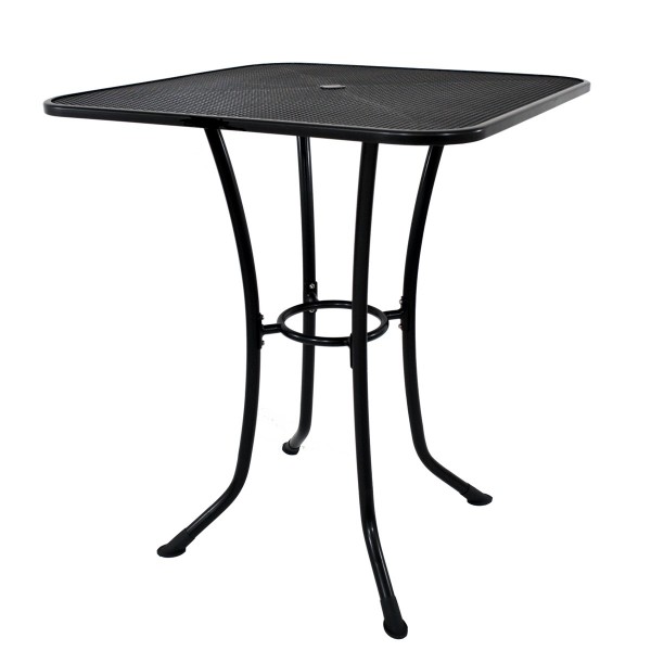 black wrought iron pub table