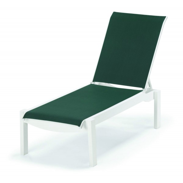 Windward Sling Resin Chaise Lounge with Wheels