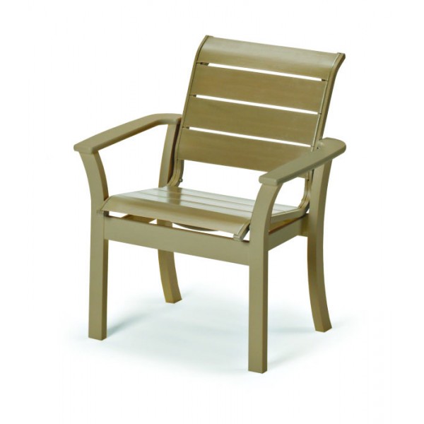 Windward Strap Stacking Resin Cafe Arm Chair