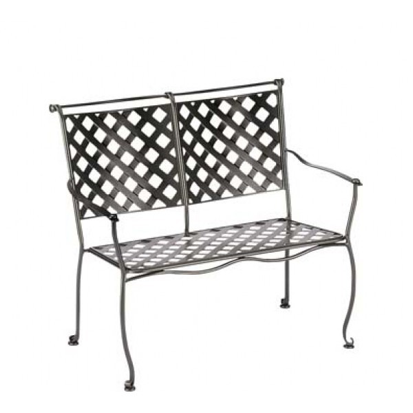 Wrought Iron Hospitality Benches Maddox Stacking Bench