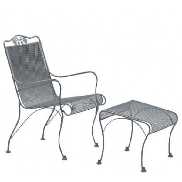 Wrought Iron Hospitality Lounge Chairs Briarwood High-Back Lounge Chair