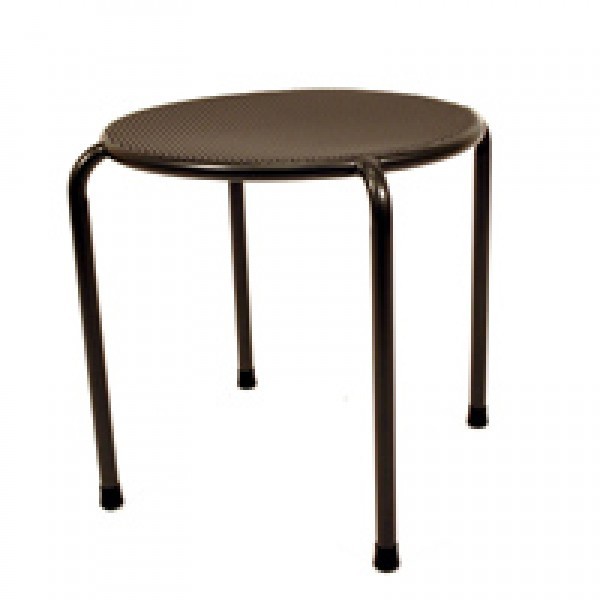 Wrought Iron Hospitality Occasional Tables 18" Round Side Table - Gray