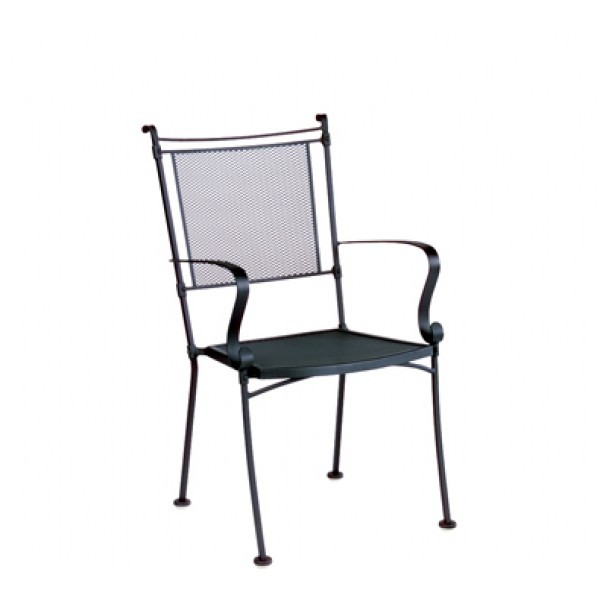 Wrought Iron Restaurant Chairs Bradford Stacking Arm Chair