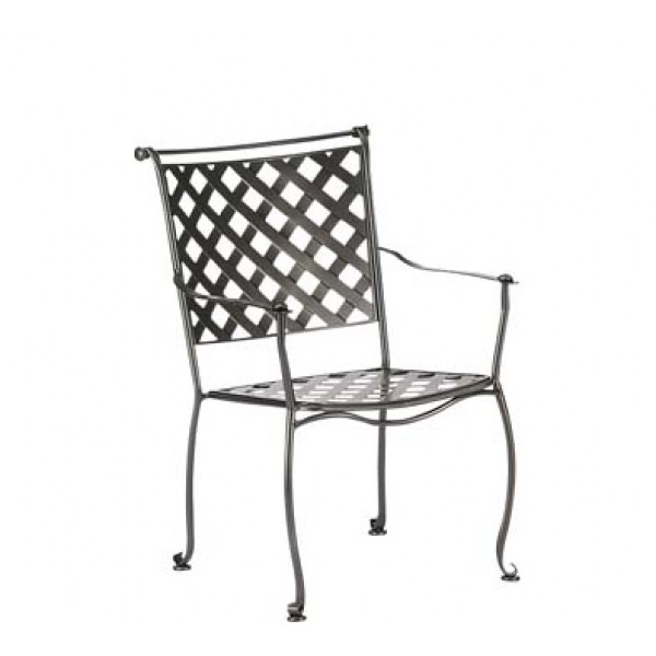 Wrought Iron Restaurant Chairs Maddox Stacking Arm Chair