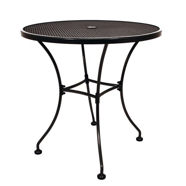 Wrought Iron Restaurant Tables 28" Round Mesh Top Table