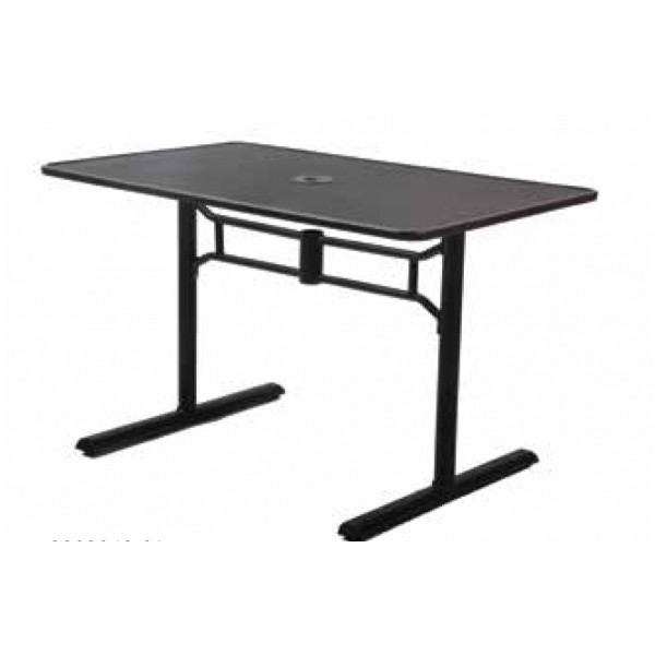 Wrought Iron Restaurant Tables Rectangle Mesh Top Table