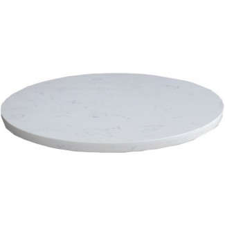 24 Round Quartz Carrara Tabletop