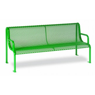 4' Plastisol Bench with Arms