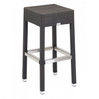 Aluminum And Wood Composite Restaurant Barstools Floridian Backless Barstool