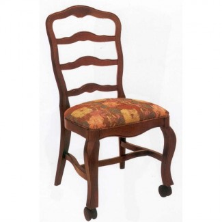 Beechwood Side Chair with Casters WC-903UR