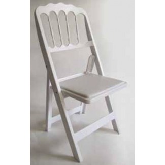 Chateau Resin Folding and Stacking Chair - White